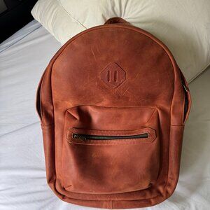 Full Genuine Leather Crazy Horse Leather Laptop Backpack